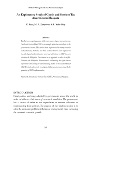 An Exploratory Study of Goods and Services Tax Awareness in