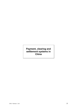 Payment, clearing and settlement systems in China