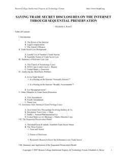 saving trade secret disclosures on the internet through sequential