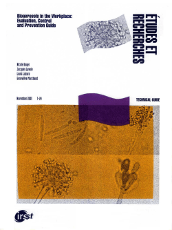 Bioaerosols in the Workplace : Evaluation, Control and