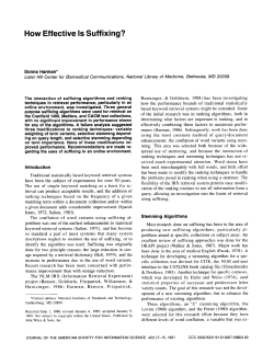 How effective is suffixing?