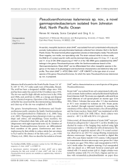 Pseudoxanthomonas kalamensis sp. nov., a novel
