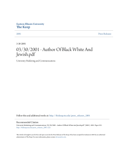 Author Of Black White And Jewish - The Keep