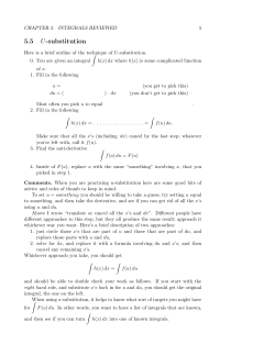 5.5 U-substitution
