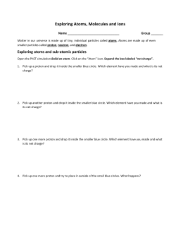 Atoms Molecules and Ions lab