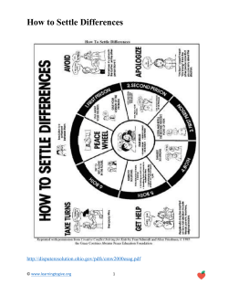 How to Settle Differences