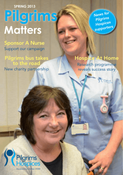 Sponsor A Nurse - Pilgrims Hospices