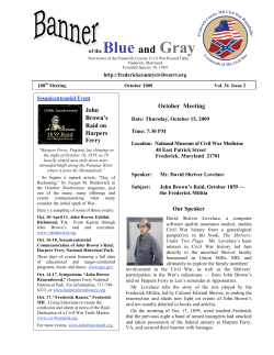 John Brown`s Raid on Harpers Ferry October Meeting