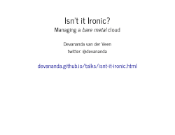 Isn`t it Ironic? - Linux Foundation Events