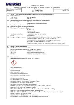 Safety Data Sheet GEL SUPERGLUE