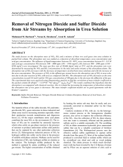 Removal of Nitrogen Dioxide and Sulfur Dioxide from Air Streams by