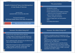 Gowth of Historical Towns into Metropolises: A Case Study of
