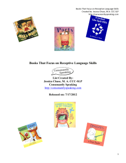 Books That Focus on Receptive Language Skills