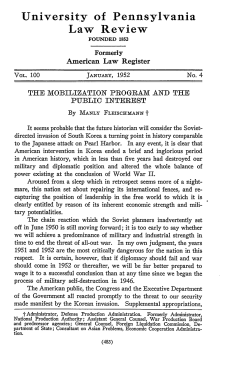 Mobilization Program and the Public Interest