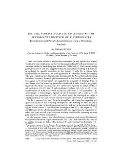 THE CELL SURFACE MOLECULE RECOGNIZED