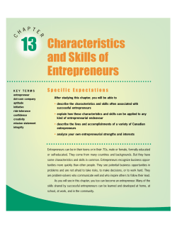 13 Characteristics and Skills of Entrepreneurs