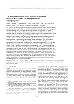 The four cumulus cloud modes and their progression during rainfall