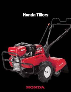 Honda Tiller Brochure