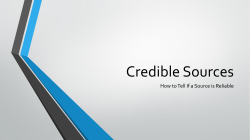 Credible Sources - Johnstown-Monroe Local School District
