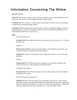 Information Concerning The Widow