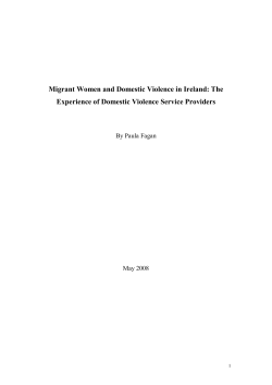 Migrant Women and Domestic Violence in Ireland