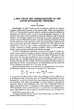 a new proof and generalizations of the cauchy