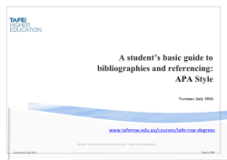 APA Bibliography Guide