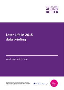 data briefing - Centre for Ageing Better
