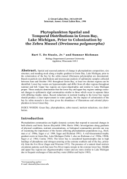 Phytoplankton Spatial and Temporal Distributions in Green