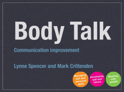 Lynne Spencer and Mark Crittenden Communication improvement