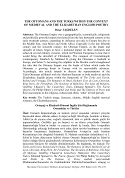 Ottomans and Turks in Early English Poetry