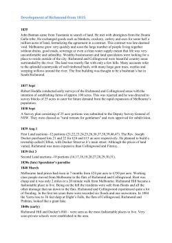 Chronology of Richmond