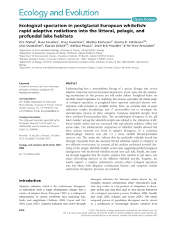 Ecological speciation in postglacial European whitefish: rapid