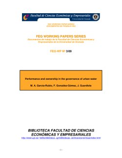 Performance and ownership in the governance of urban water