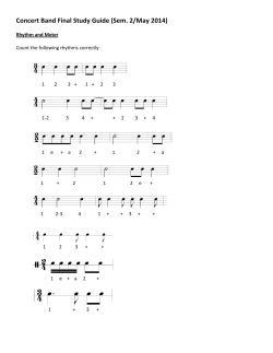Concert Band Final Study Guide (Sem. 2/May 2014)