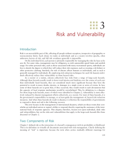 Risk and Vulnerability