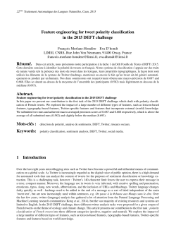 Feature engineering for tweet polarity classification in the