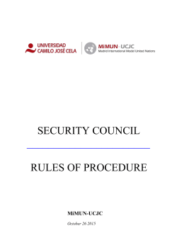 security council - MiMUN-UCJC