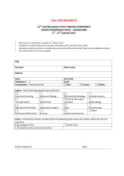 call for abstracts