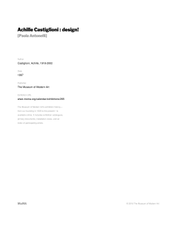 Achille Castiglioni : design!