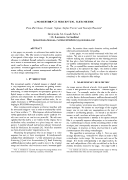 A no-reference perceptual blur metric