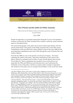 Mrs O`Keefe and the battle for White Australia