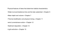 Physical features of lakes that determine habitat characteristics