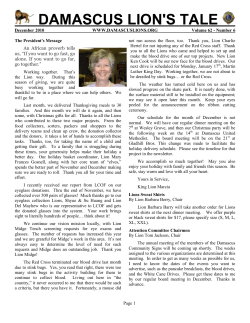 December 2010 Lions Tale