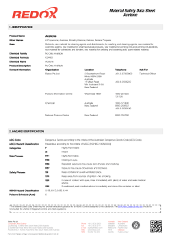 Material Safety Data Sheet Acetone