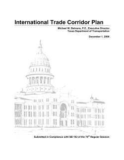 International Trade Corridor Plan