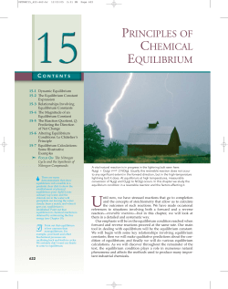 principles of chemical equilibrium