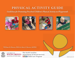 Physical Activity Guide - SC Child Care Services