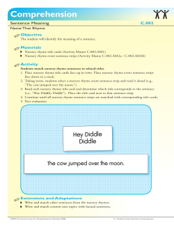 C.002a Name That Rhyme - Florida Center for Reading Research