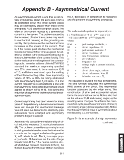 Appendix B - Asymmetrical Current
